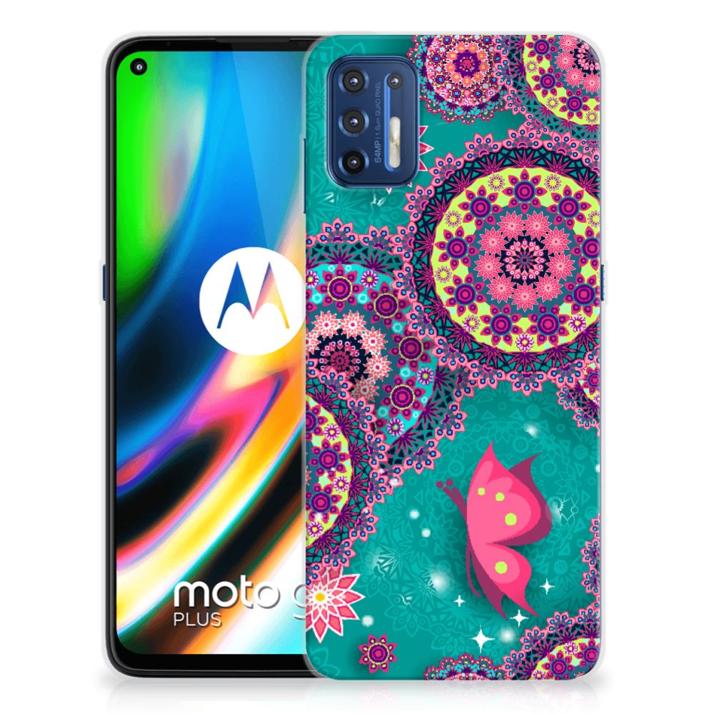 Motorola Moto G9 Plus Hoesje maken Cirkels en Vlinders B2C Telecom