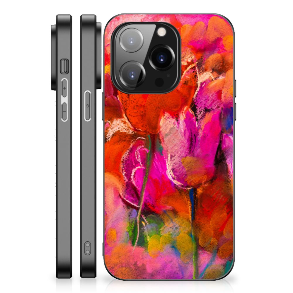 Kleurrijke Telefoonhoesje iPhone 14 Pro Tulips