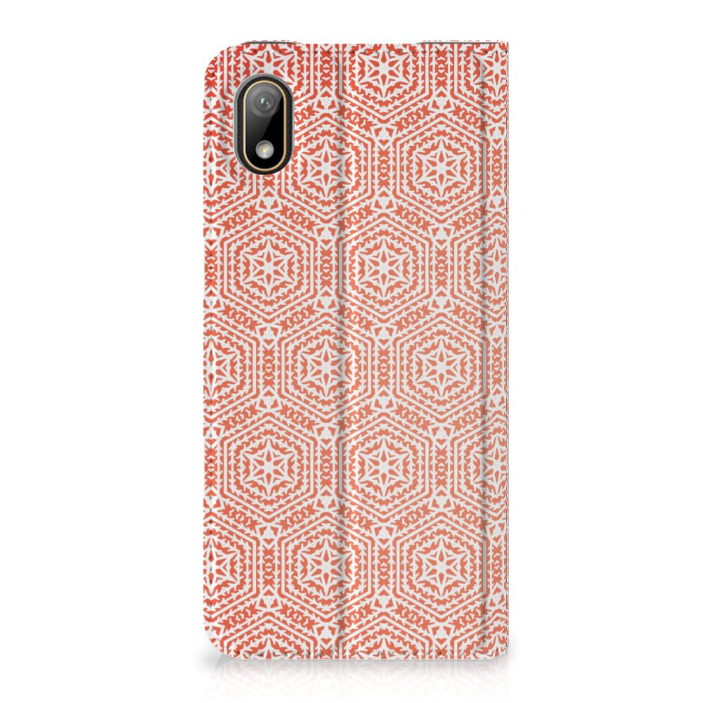 Huawei Y5 (2019) Hoesje met Magneet Pattern Orange - B2C Telecom