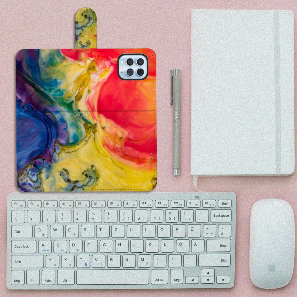 Hoesje Motorola Moto G100 Watercolor Dark
