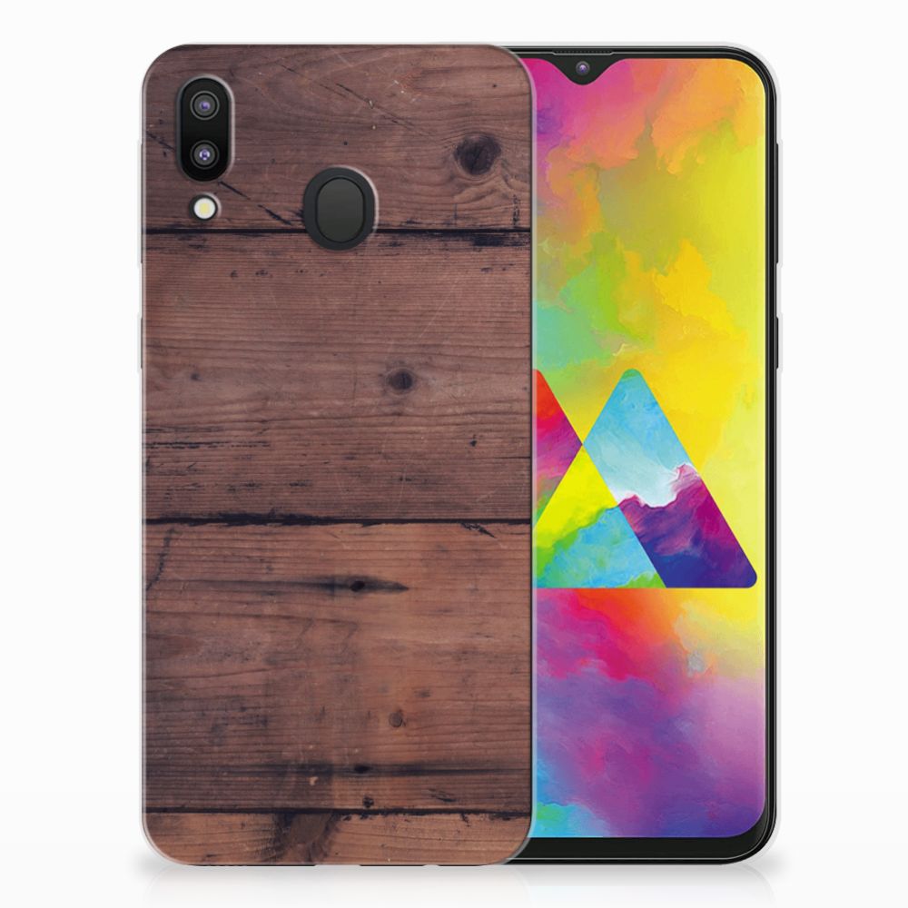 Samsung Galaxy M20 (Power) Bumper Hoesje Old Wood