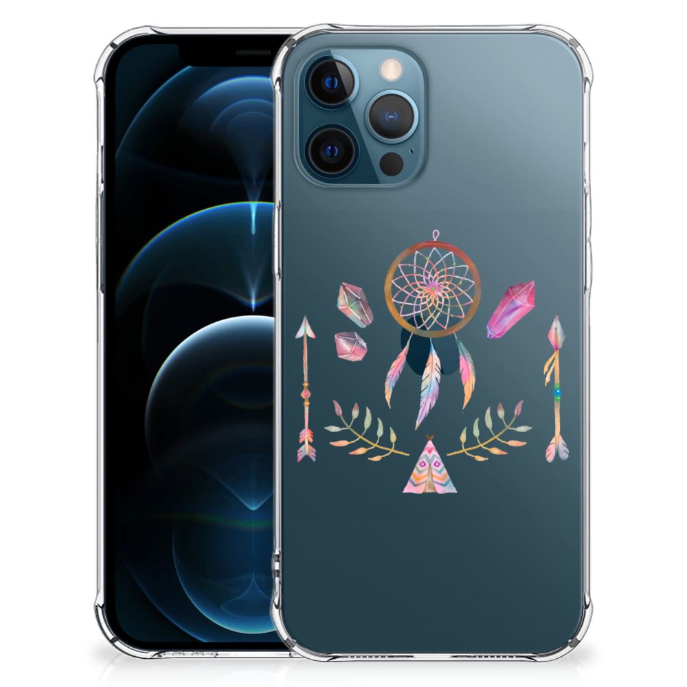 iPhone 12 | 12 Pro Stevig Bumper Hoesje Boho Dreamcatcher