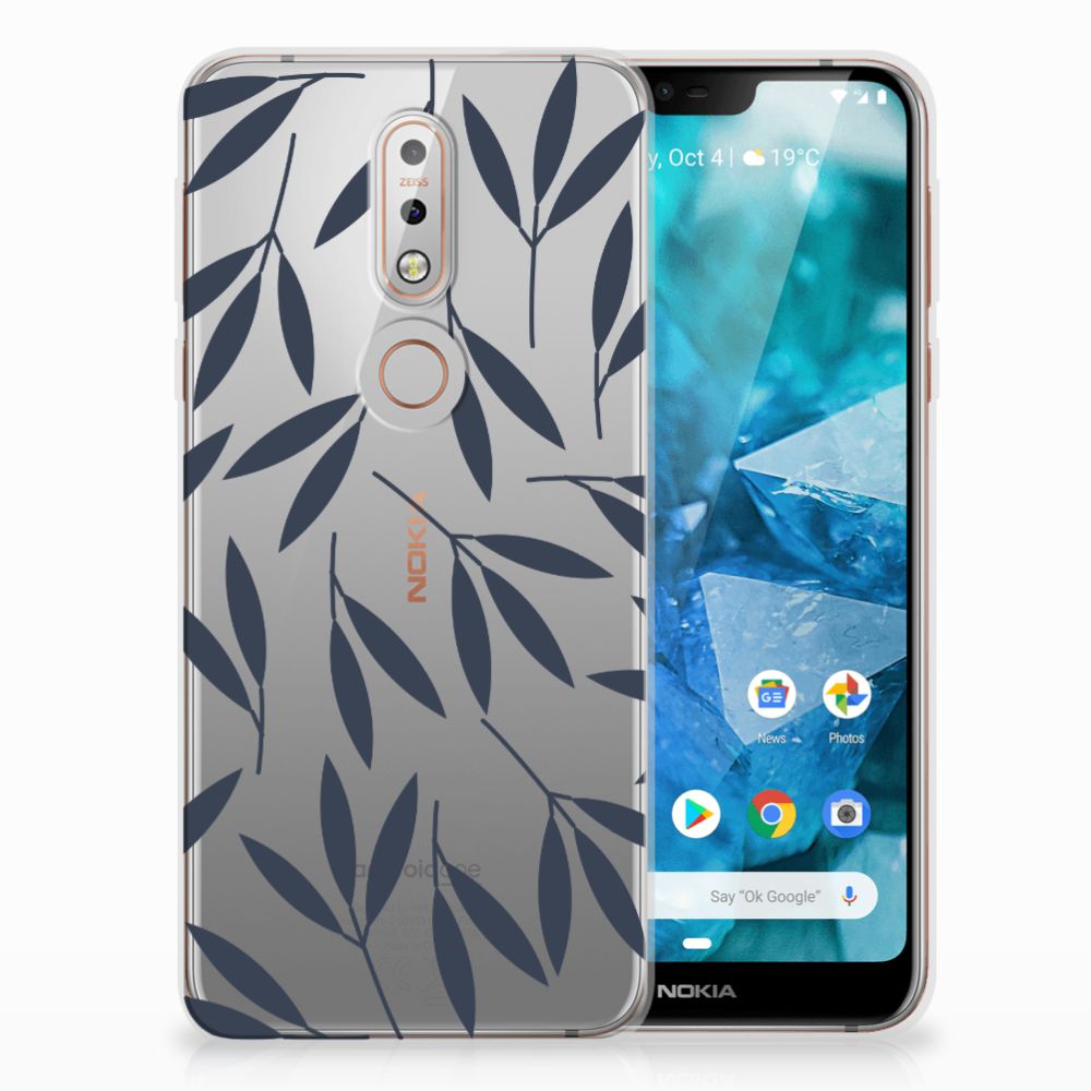 Nokia 7.1 TPU Case Leaves Blue