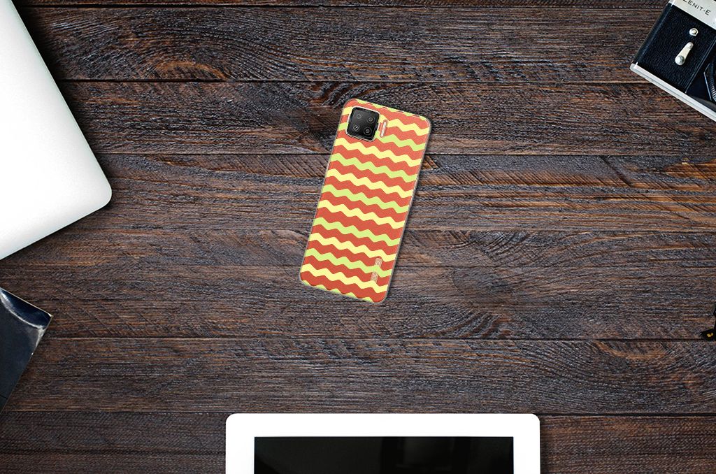 OPPO A73 4G TPU bumper Waves Yellow B2C Telecom