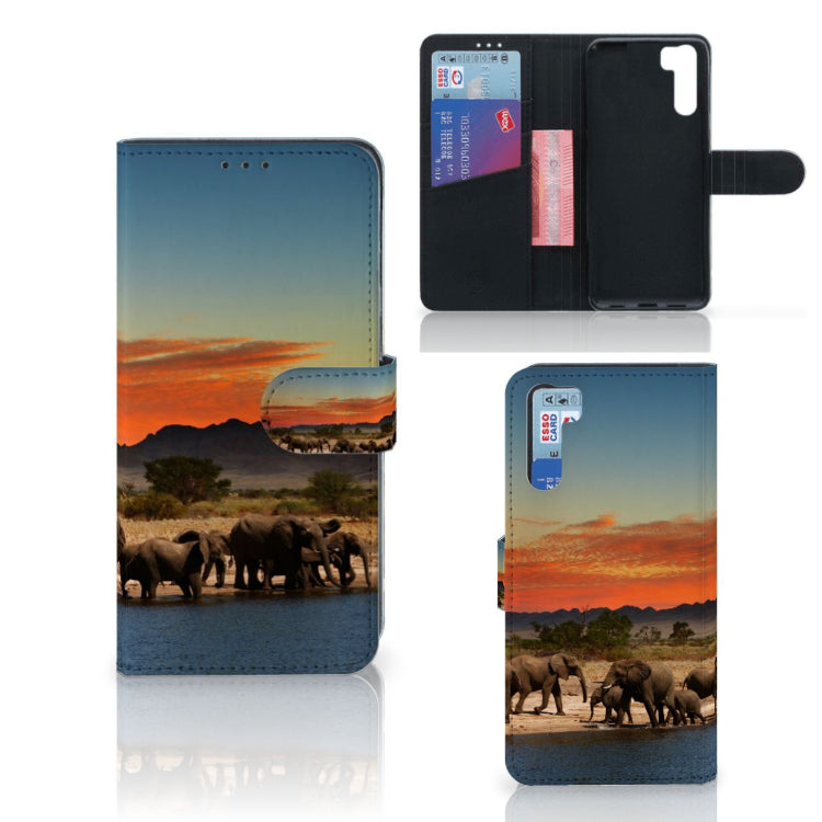 OPPO A91 | Reno3 Telefoonhoesje met Pasjes Olifanten