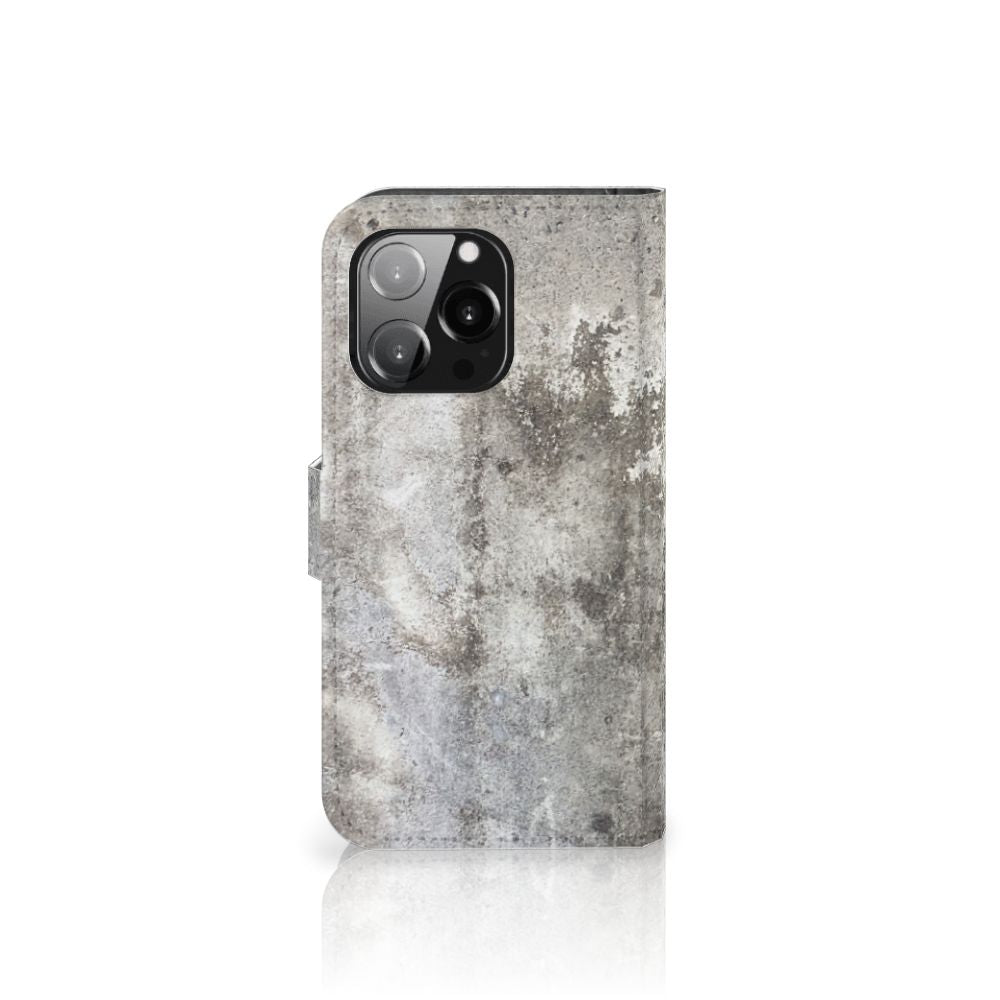 iPhone 13 Pro Bookcase Beton Print