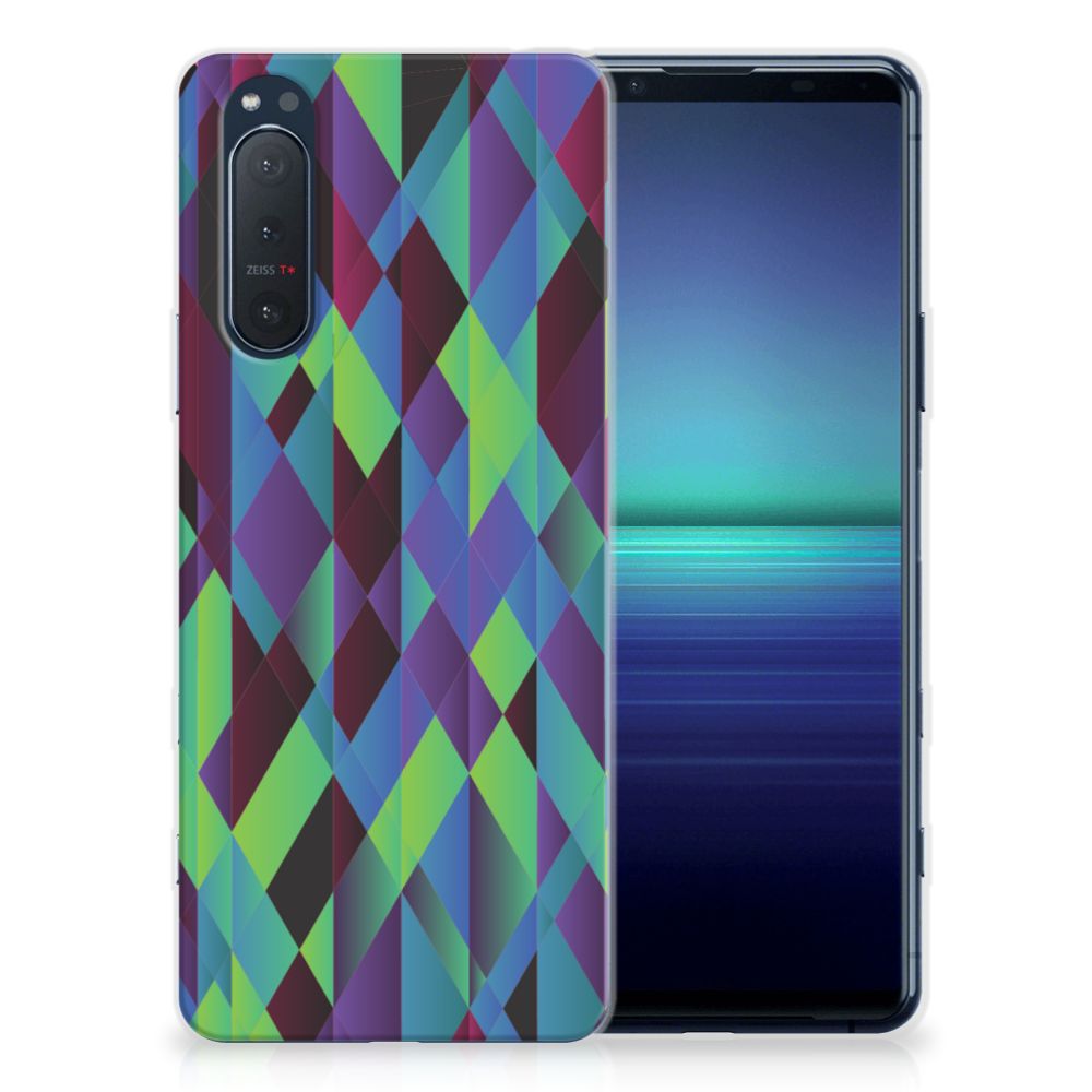 Sony Xperia 5II TPU Hoesje Abstract Green Blue