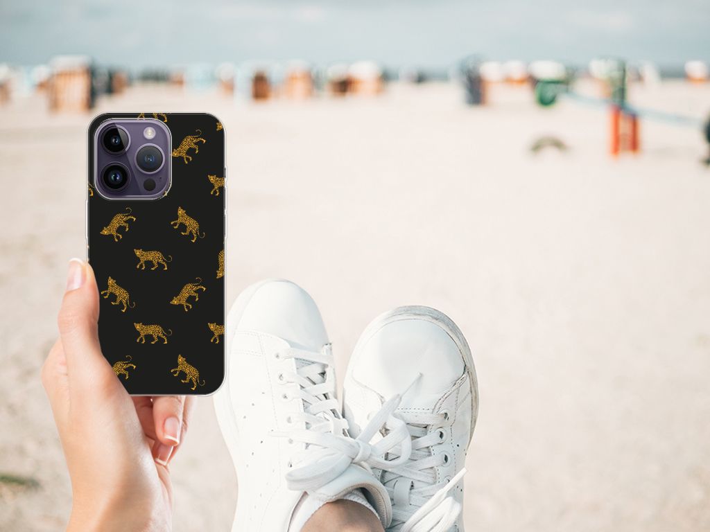 TPU Hoesje voor Apple iPhone 14 Pro Leopards, trendy luipaardenprint, perfect voor elke gelegenheid 🐆