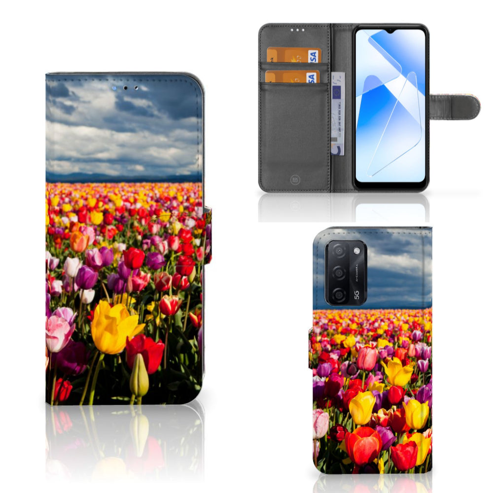 OPPO A16/A16s/A54s Hoesje Tulpen