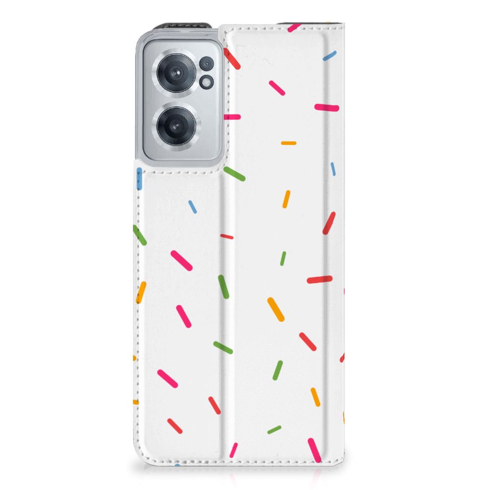OnePlus Nord CE 2 5G Flip Style Cover Donut Roze - B2C Telecom