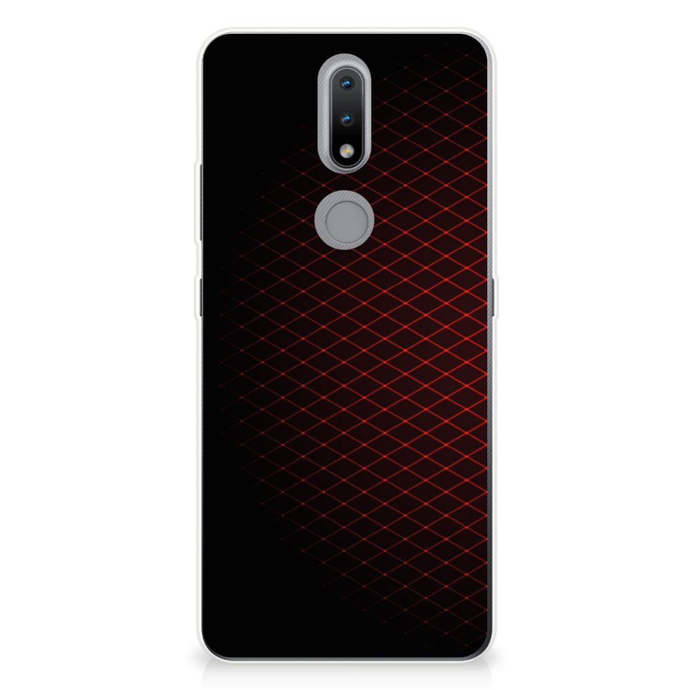 Nokia 2.4 TPU bumper Geruit Rood