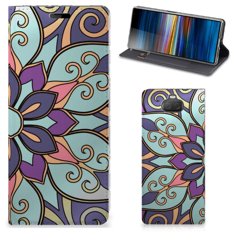 Sony Xperia 10 Smart Cover Purple Flower