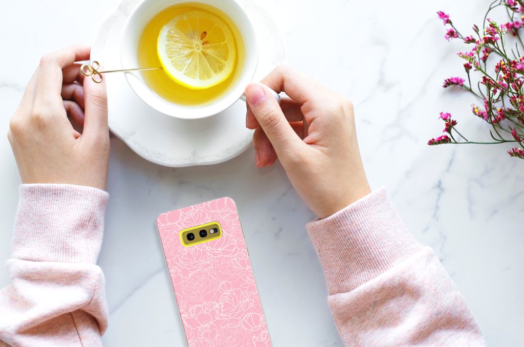 Samsung Galaxy S10e TPU Case White Flowers
