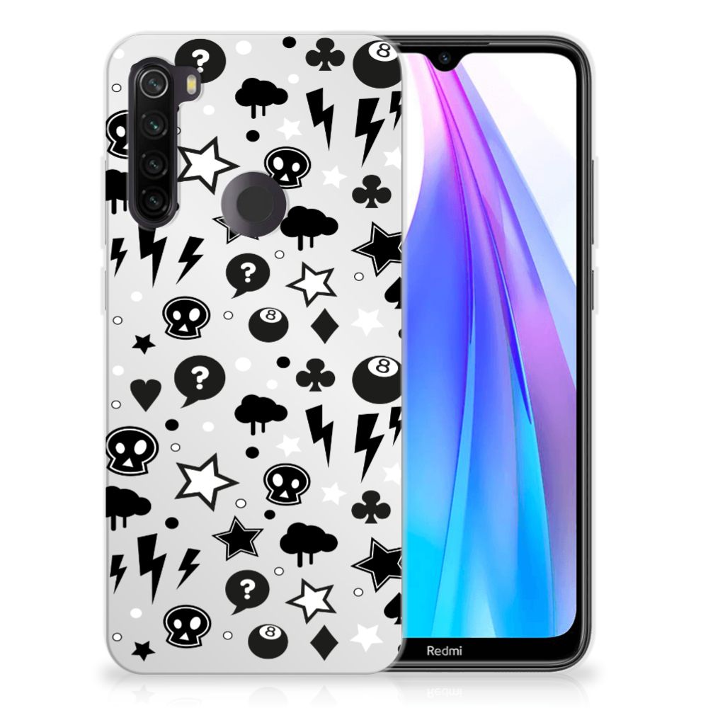 Silicone Back Case Xiaomi Redmi Note 8T Silver Punk