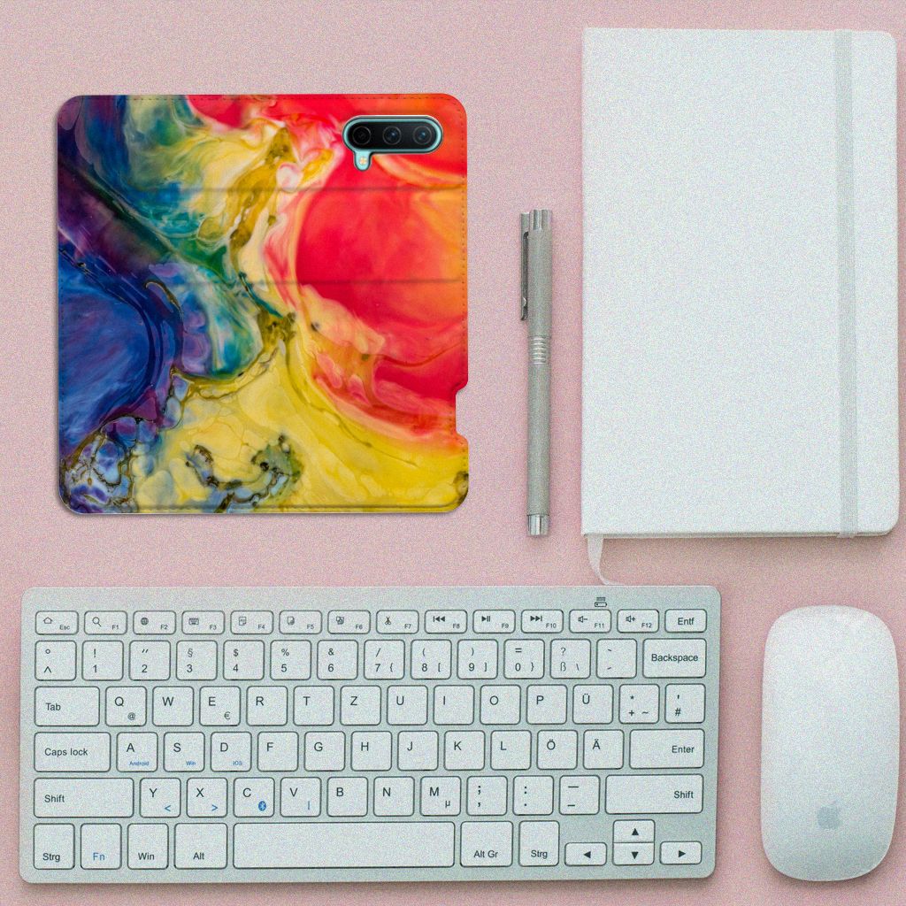 Bookcase OnePlus Nord CE 5G Watercolor Dark - B2C Telecom