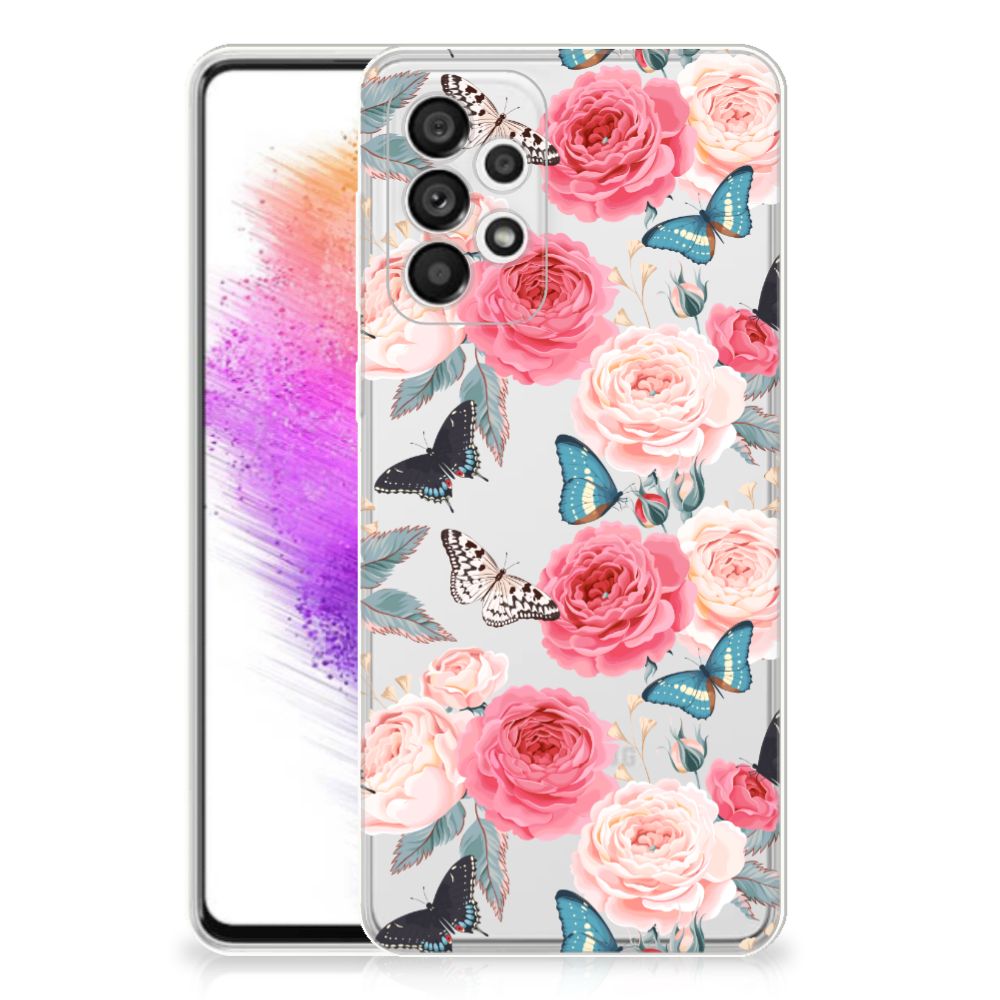 Samsung Galaxy A73 5G TPU Case Butterfly Roses B2C Telecom