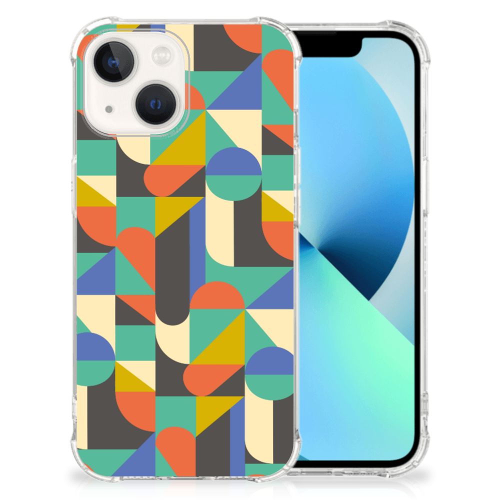 iPhone 13 Doorzichtige Silicone Hoesje Funky Retro