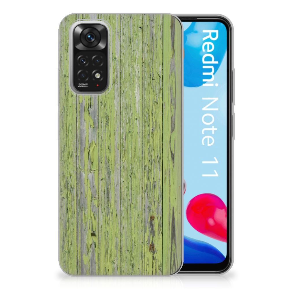 Xiaomi Redmi 10 | Redmi Note 11 4G Bumper Hoesje Green Wood