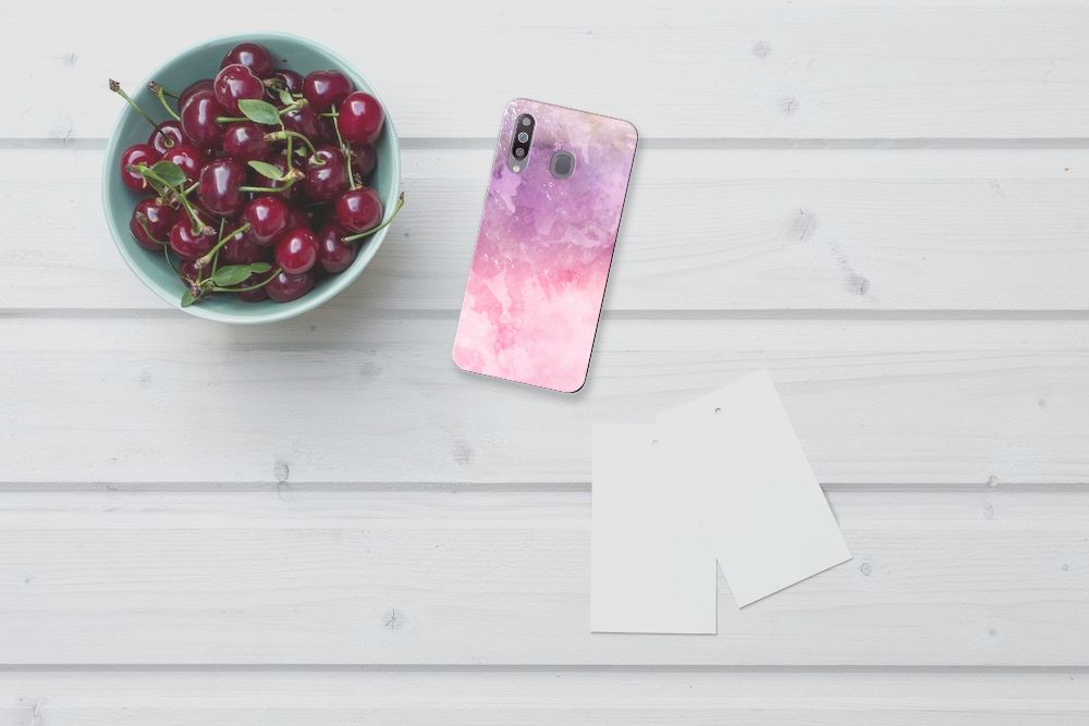 Hoesje maken Samsung Galaxy M30 Pink Purple Paint
