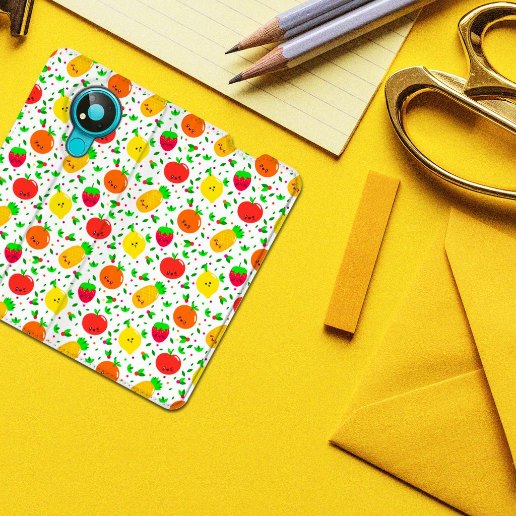 Nokia 3.4 Flip Style Cover Fruits - B2C Telecom