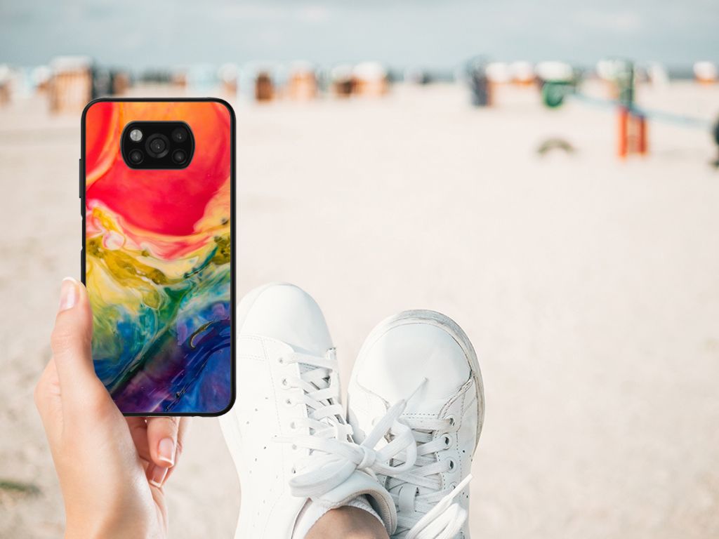 Kleurrijke Telefoonhoesje Xiaomi Poco X3 | X3 Pro Watercolor Dark B2C Telecom