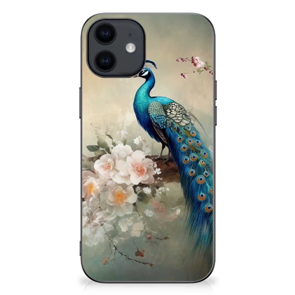 Back Cover voor iPhone 12 Pro | 12 (6.1") Vintage Pauwen