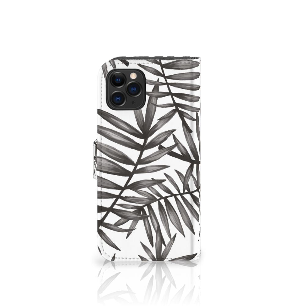 Apple iPhone 11 Pro Hoesje Leaves Grey