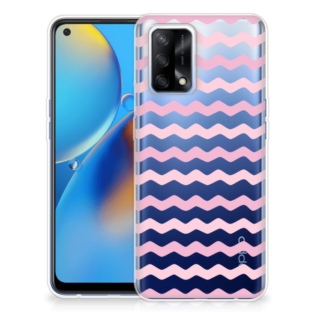 OPPO A74 4G TPU bumper Waves Roze B2C Telecom