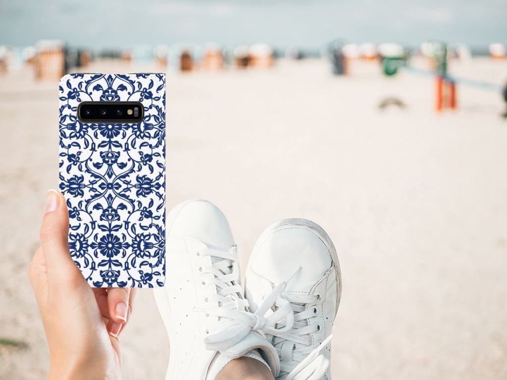 Samsung Galaxy S10 Smart Cover Flower Blue