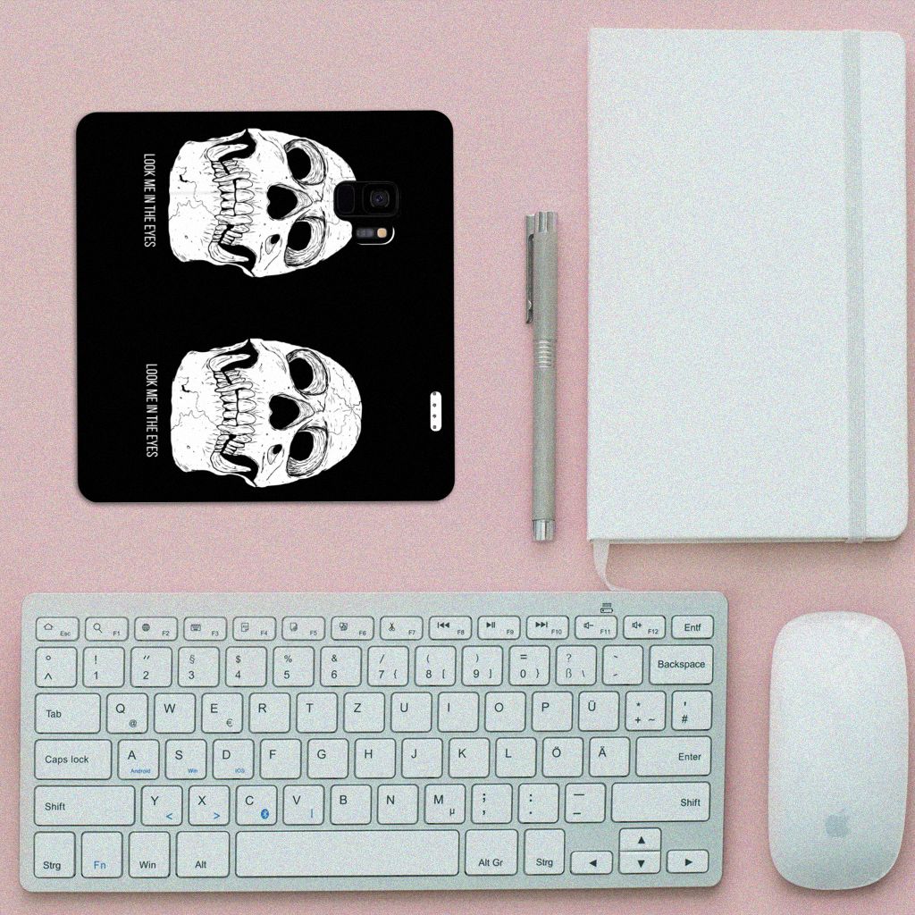 Mobiel BookCase Samsung Galaxy S9 Skull Eyes