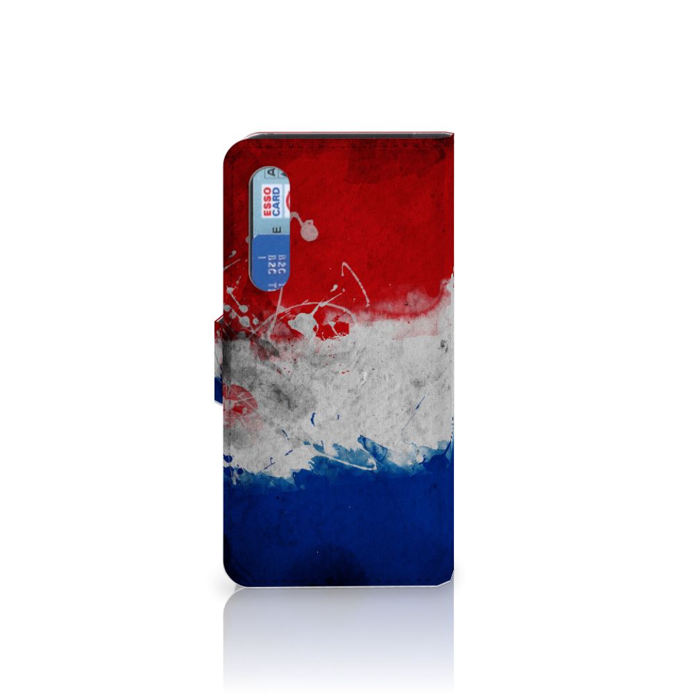 Xiaomi Mi 9 SE Bookstyle Case Nederland met artistiek ontwerp van de Nederlandse vlag
