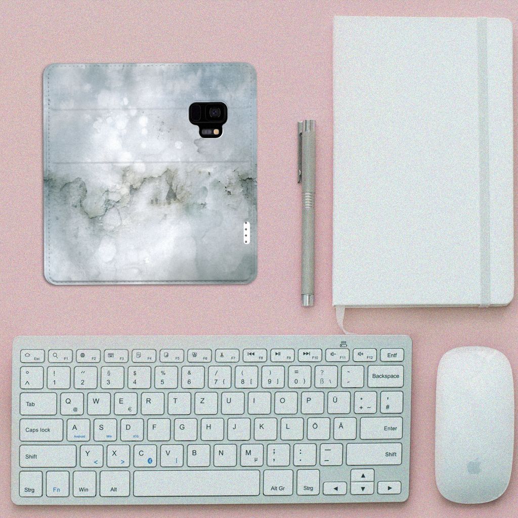 Bookcase Samsung Galaxy S9 Painting Grey