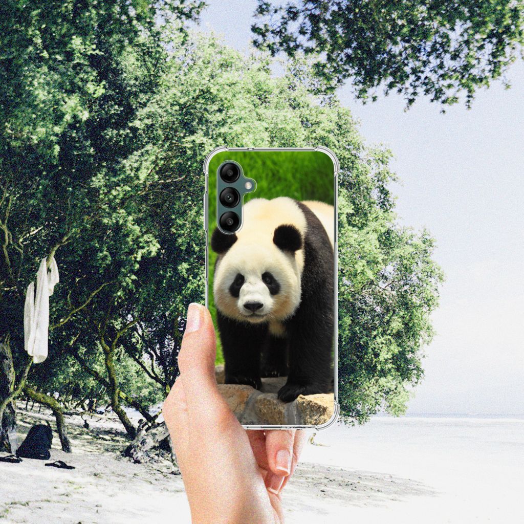 Samsung Galaxy A14 5G/4G Case Anti-shock Panda featuring a panda design in a natural setting.