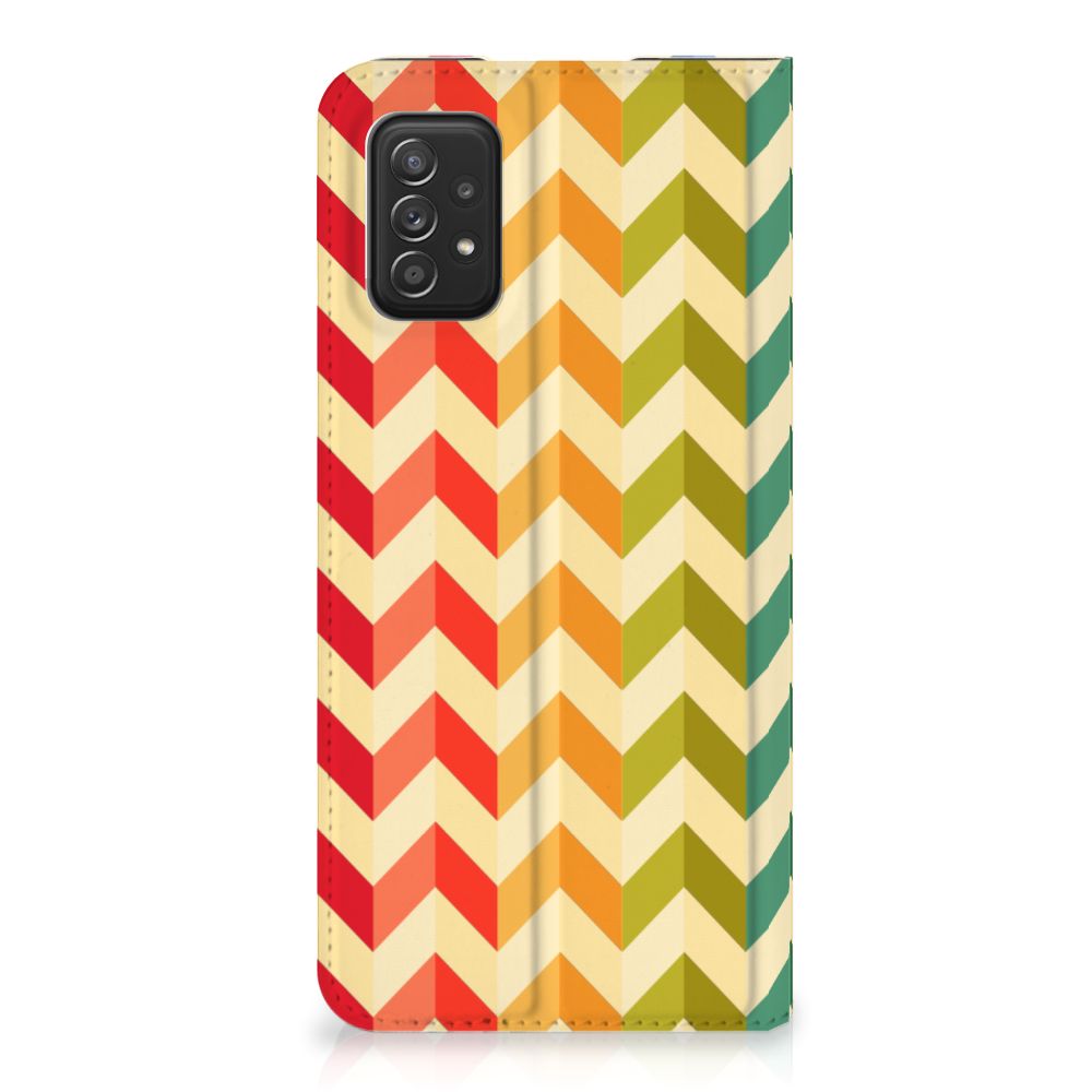 Samsung Galaxy A03s Hoesje met Magneet Zigzag Multi Color - B2C Telecom