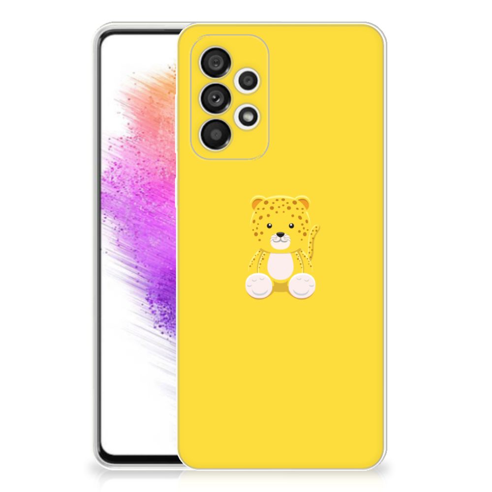 Samsung Galaxy A73 5G Telefoonhoesje met Naam Baby Leopard B2C Telecom
