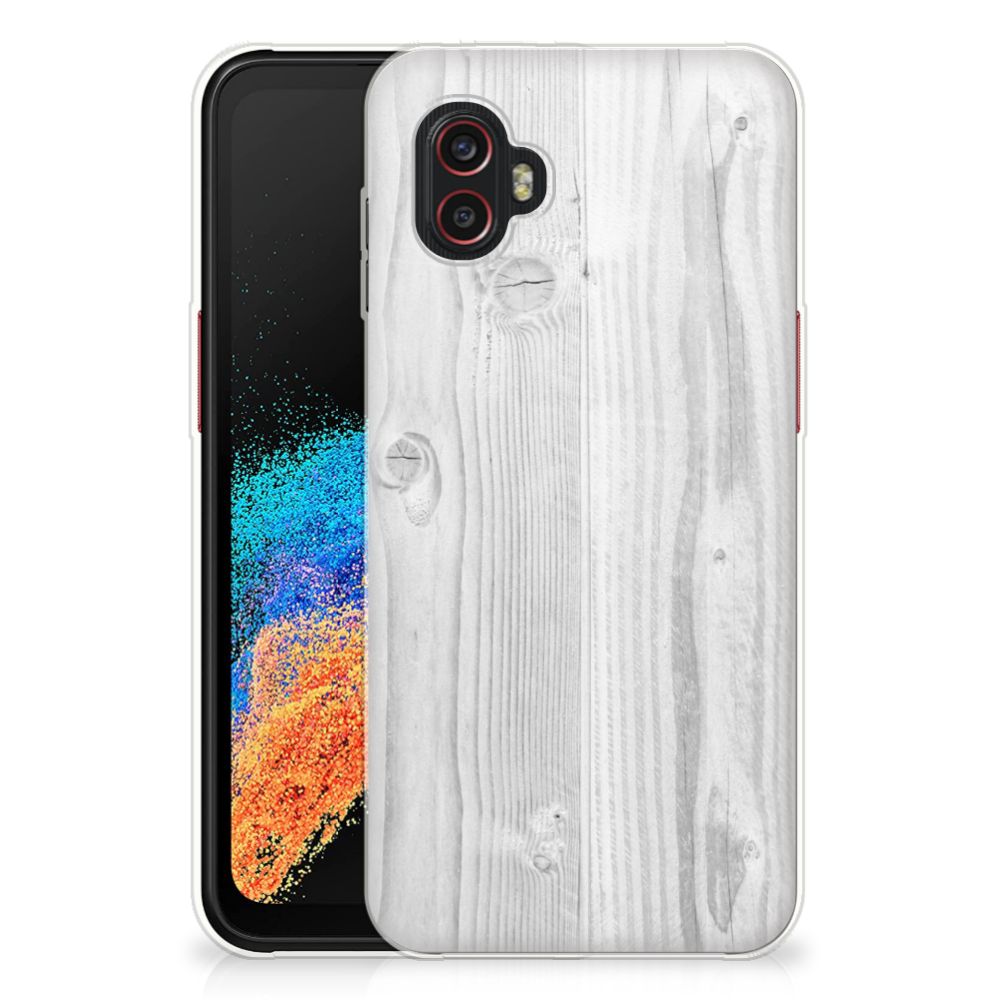 Samsung Galaxy Xcover 6 Pro Bumper Hoesje White Wood