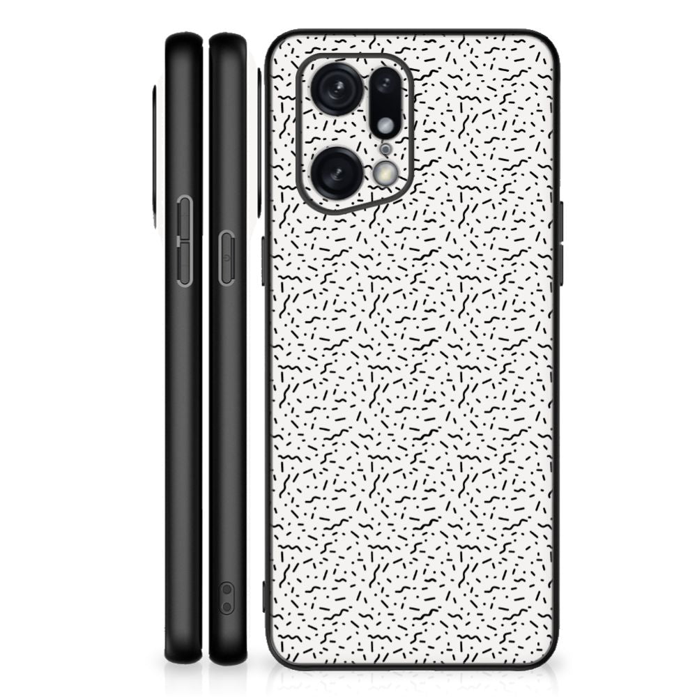 OPPO Find X5 Pro Back Case Stripes Dots