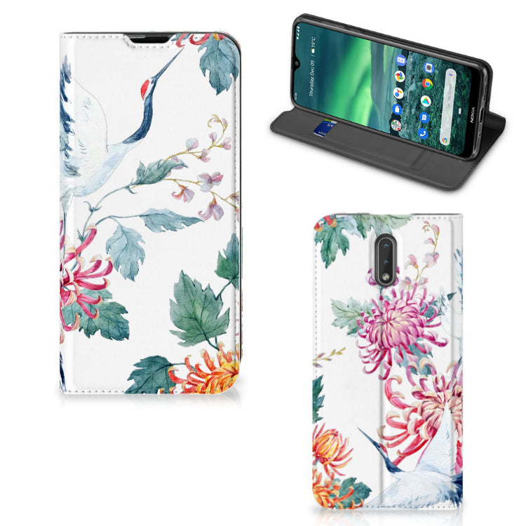 Nokia 2.3 Hoesje maken Bird Flowers