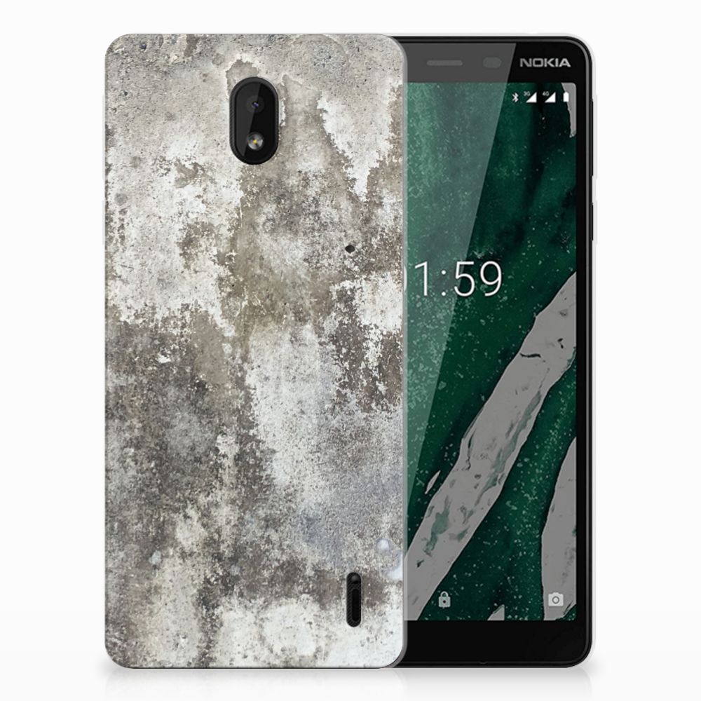 Nokia 1 Plus TPU Siliconen Hoesje Beton Print