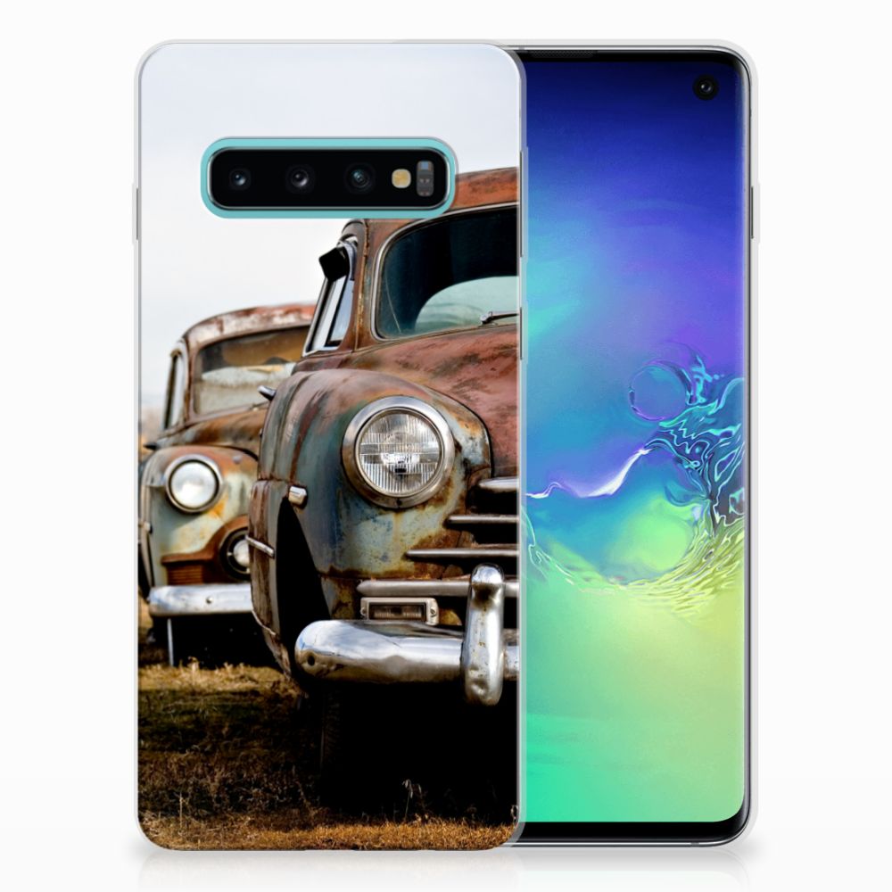 Samsung Galaxy S10 Siliconen Hoesje met foto Vintage Auto