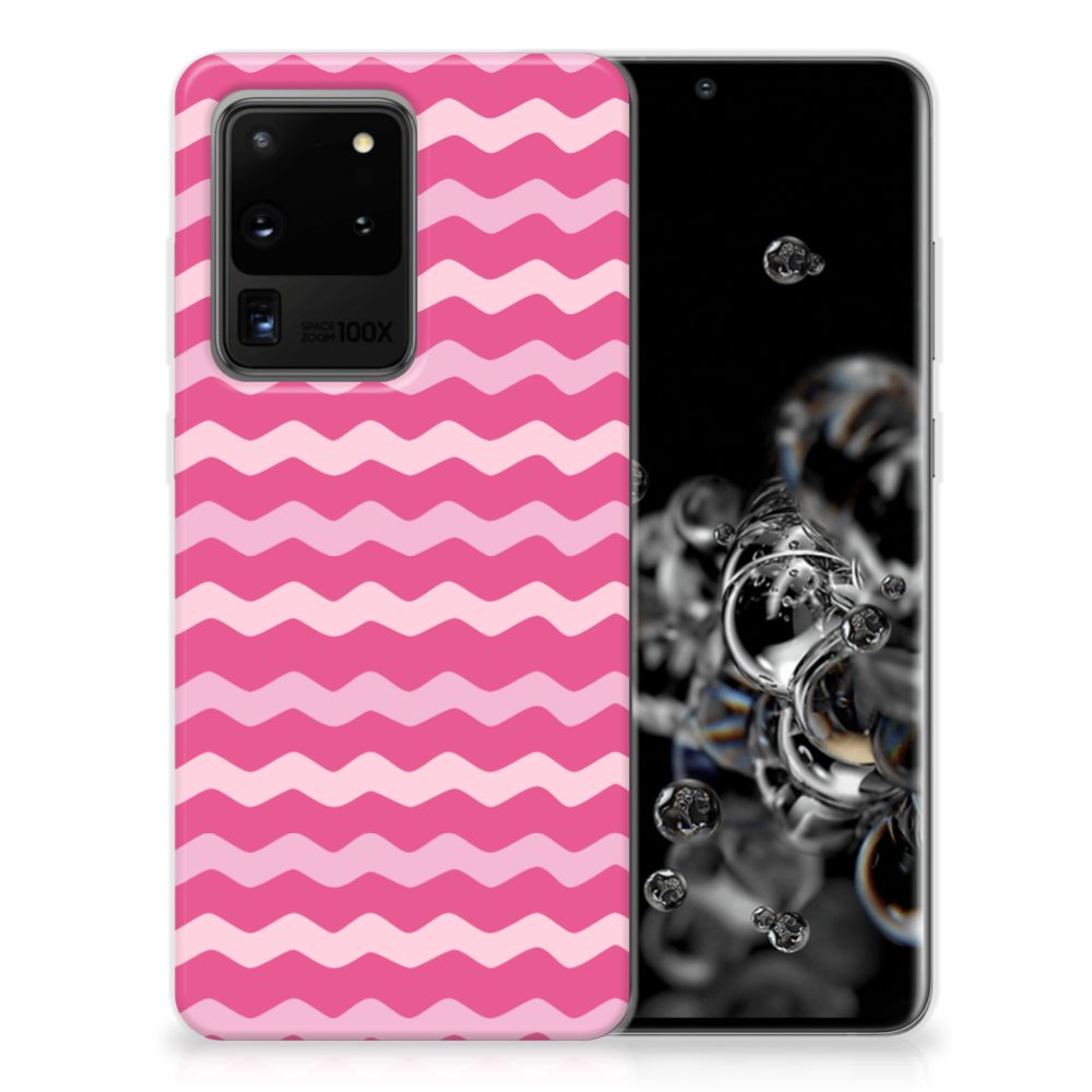 Samsung Galaxy S20 Ultra TPU bumper Waves Pink B2C Telecom