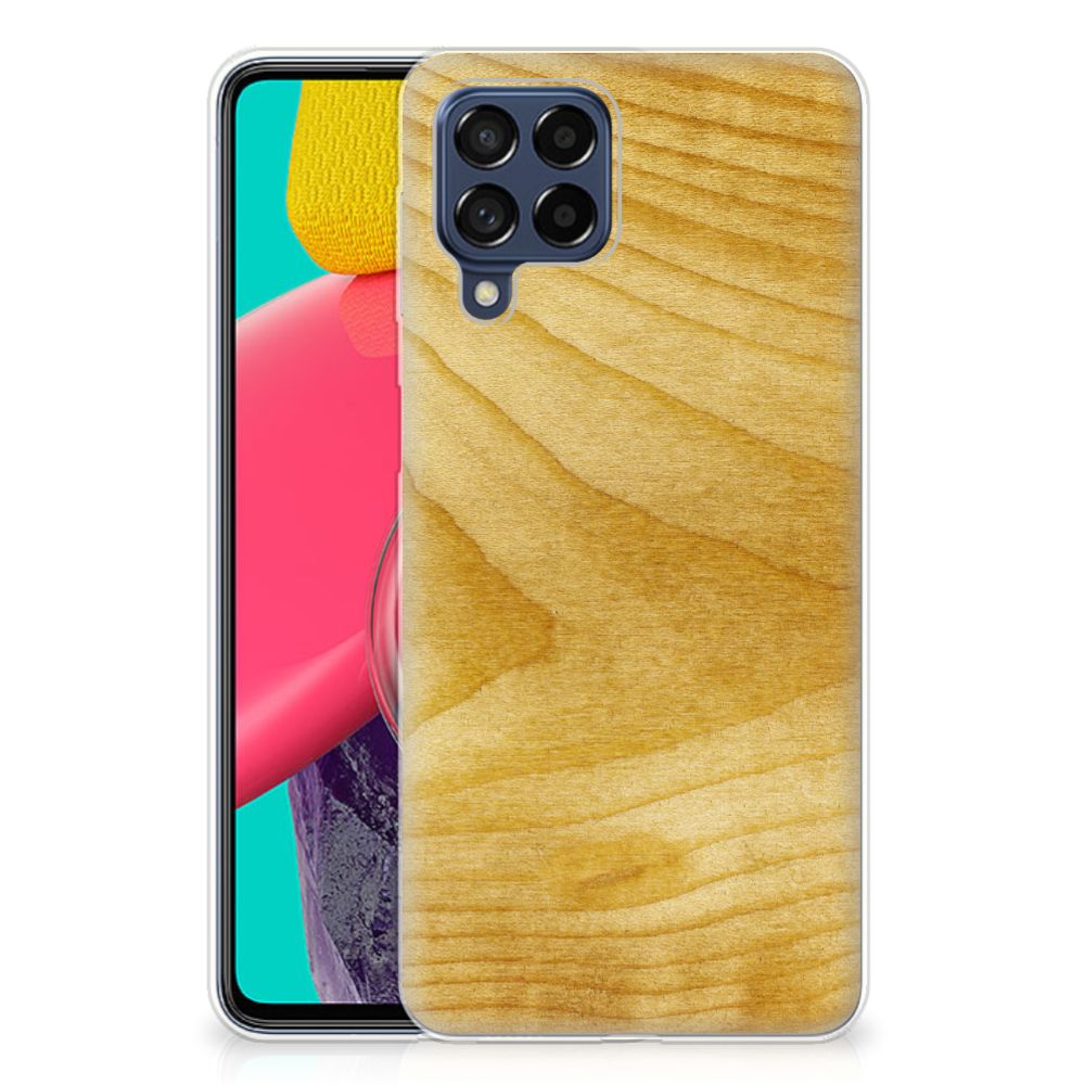 Samsung Galaxy M53 Bumper Hoesje Licht Hout B2C Telecom