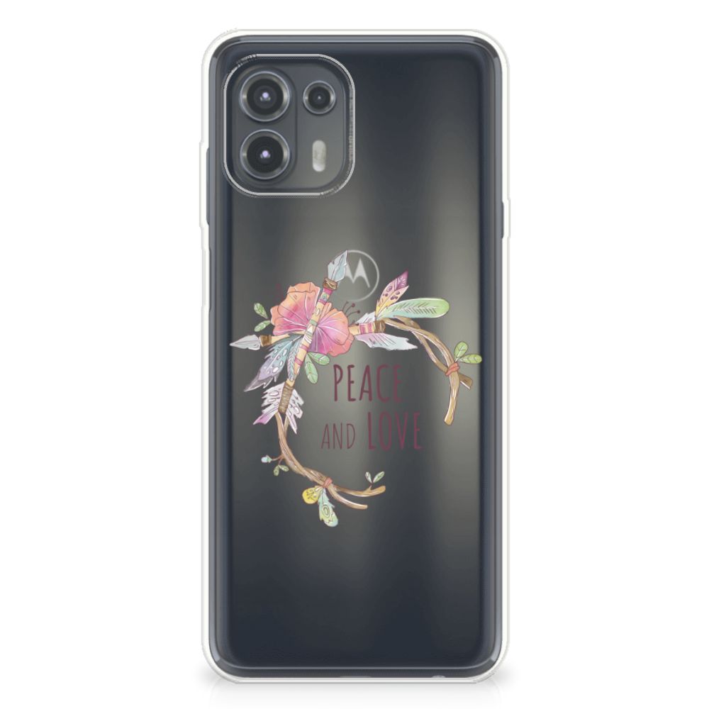 Motorola Edge 20 Lite Telefoonhoesje met Naam Boho Text B2C Telecom