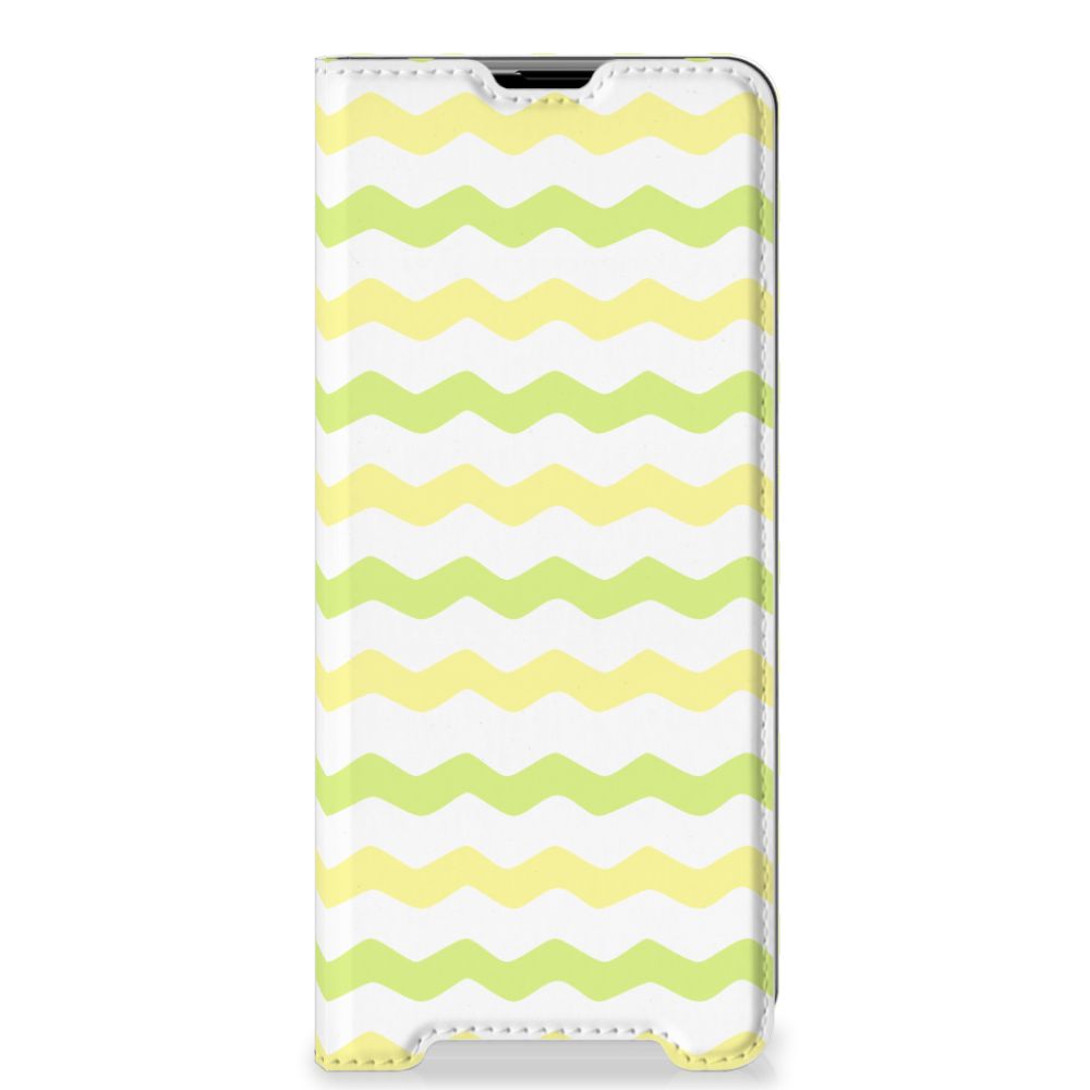Sony Xperia 1 III Hoesje met Magneet Waves Yellow - B2C Telecom