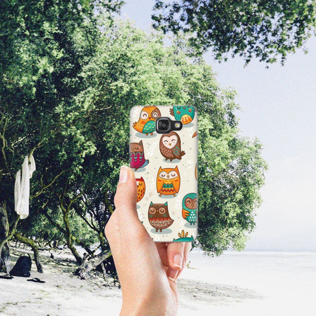 Samsung Galaxy A3 2016 TPU Hoesje Vrolijke Uilen