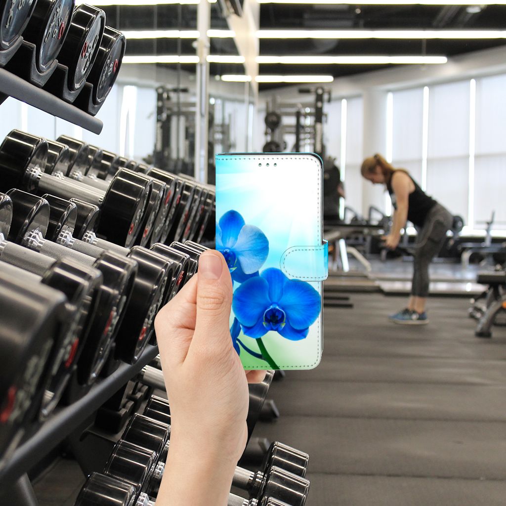 Sony Xperia 10 IV Hoesje Orchidee Blauw - Cadeau voor je Moeder