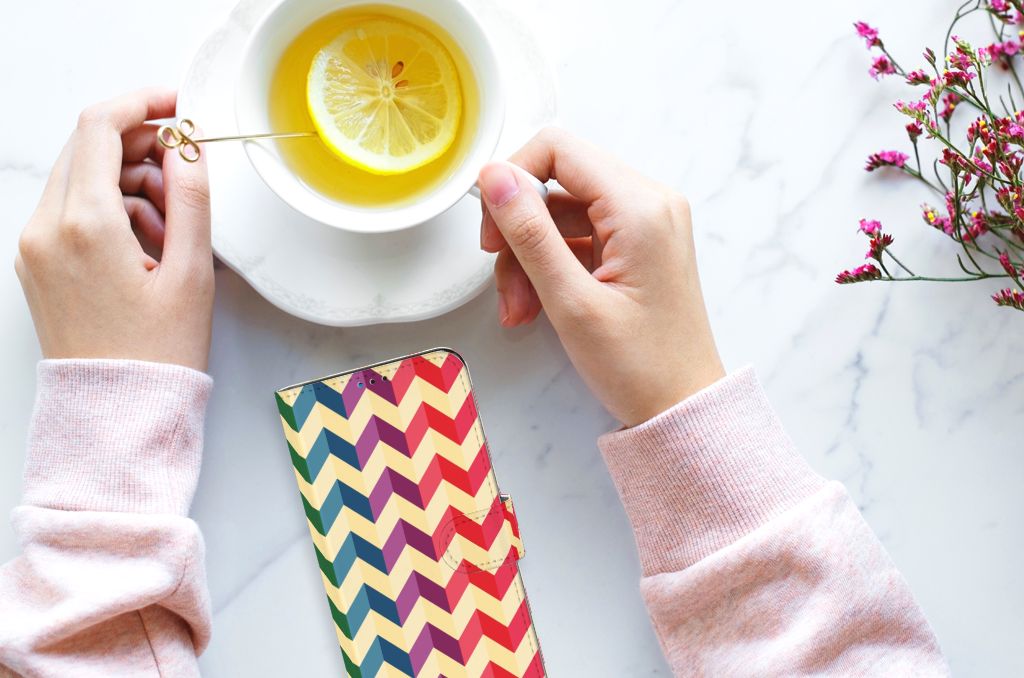 Motorola Moto G9 Play | E7 Plus Telefoon Hoesje Zigzag Multi Color