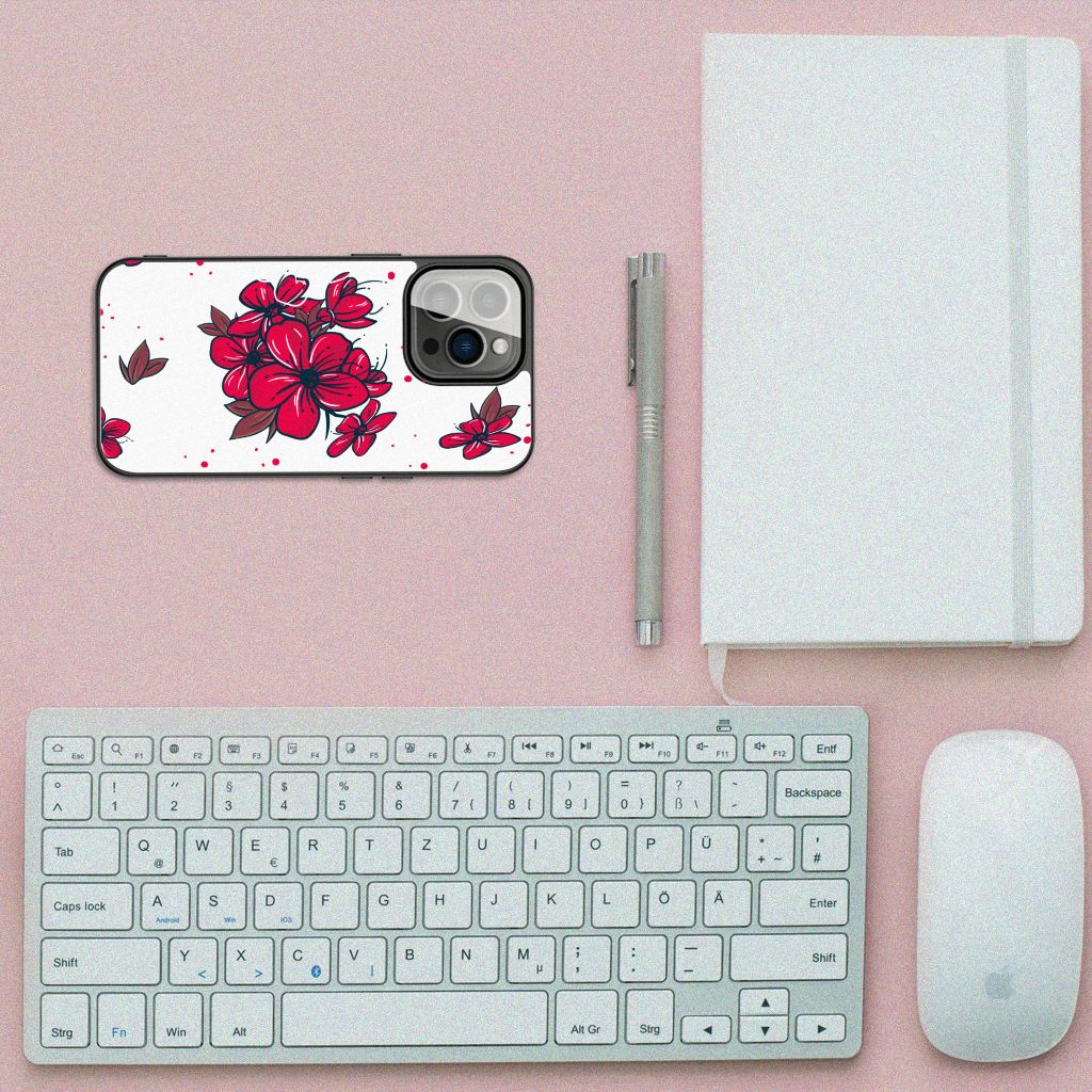 iPhone 13 Pro Bloemen Hoesje Blossom Red B2C Telecom