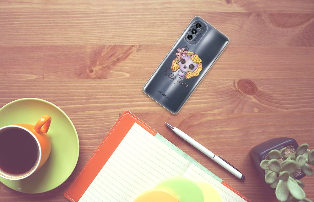 Silicone Back Case Motorola Moto G62 5G Boho Skull B2C Telecom
