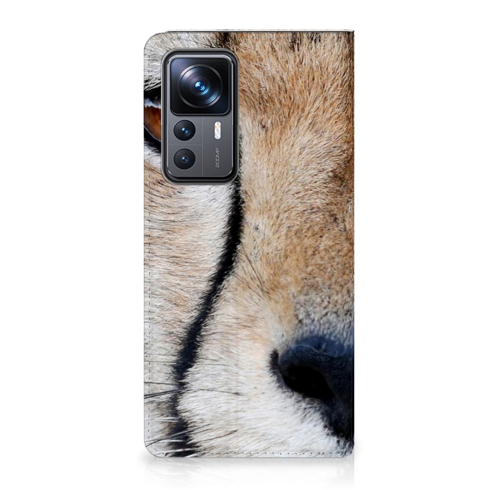 Xiaomi 12T | 12T Pro Hoesje maken Cheetah met close up van een jachtluipaard op een telefoonhoesje